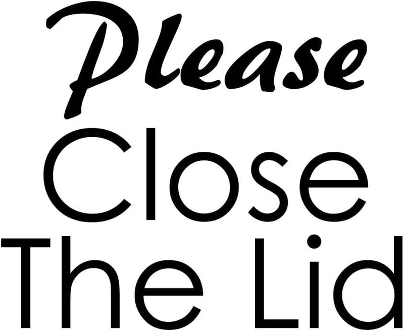 Yoonek Graphics Please Close The Lid Decal Sticker for Toilet Seat, Bathroom. # 0011350Black4 4" x 4.8" - Image 1